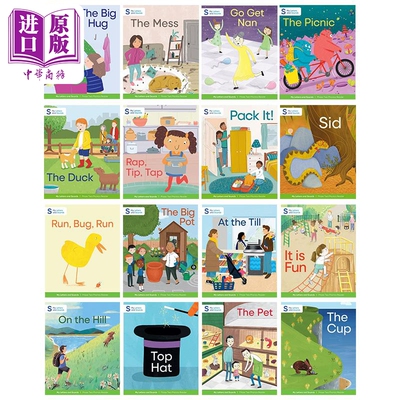 英文原版我的字母和声音 自然拼读读物一阶Pink B套装16本 4-5岁My Letters and Sounds Phonics Phase Two Pink B【中商原版