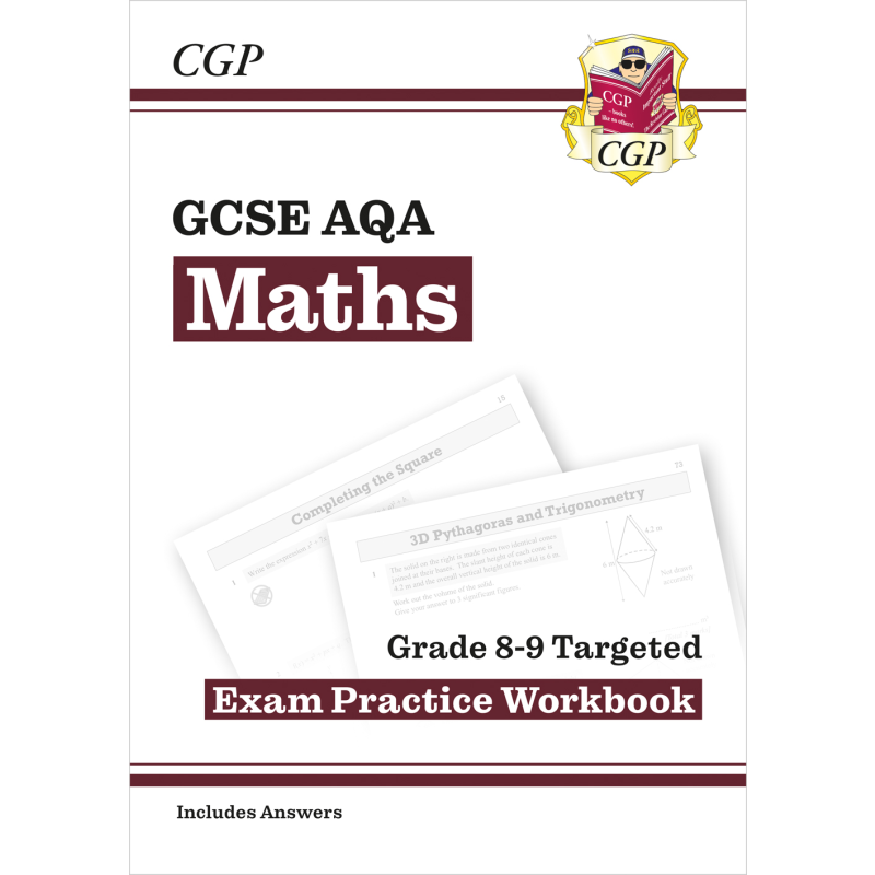 英国CGP GCSE Maths AQA Grade 8-9 Targeted Exam Practice Workbook (includes Answers)【中商原版】