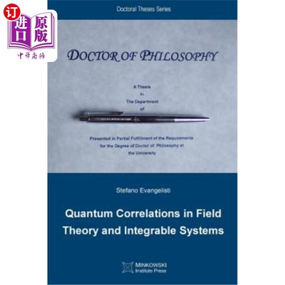 海外直订Quantum Correlations in Field Theory and Integrable Systems 场论与可积系统中的量子关联