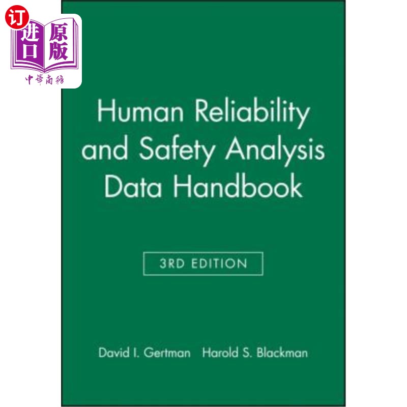 海外直订Human Reliability and Safety Analysis Data Handbook 人的可靠性和安全性分析数据手册