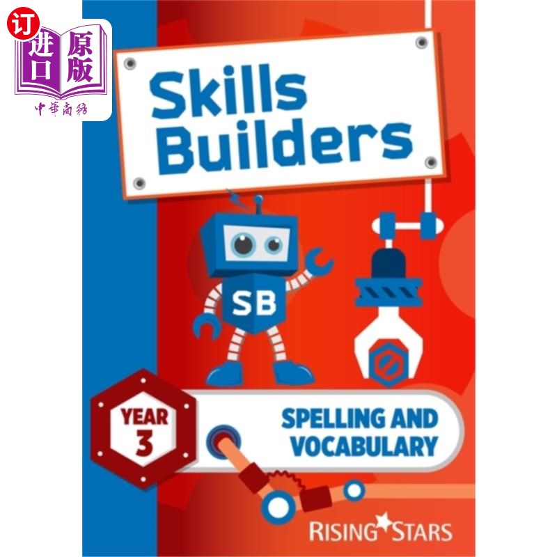 海外直订Skills Builders Spelling and Vocabulary Year 3 P... 技能构建者拼写和词汇三年级小学生书新版本