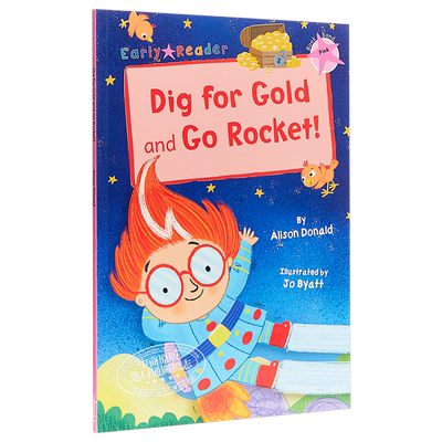 现货 Dig for Gold and Go Rocket 多彩阅读桥L1 寻宝记 低幼亲子分级阅读故事绘本 平装 英文原版【中商原版】