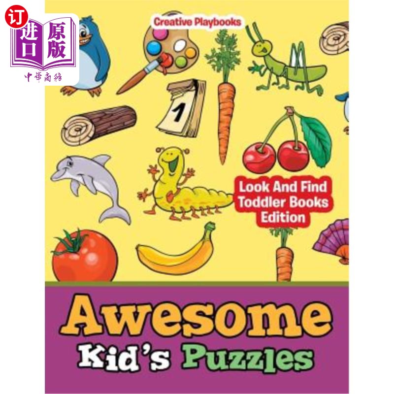 海外直订Awesome Kid's Puzzles - Look and Find Toddler Books Edition 很棒的儿童拼图-寻找和查找幼儿书籍版本