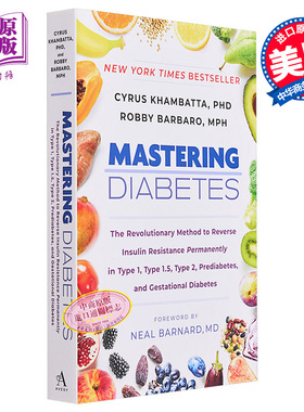 预售 掌握糖尿病 英文原版 Mastering Diabetes Cyrus Khambatta PhD 内科与外科 医学科学百科科普  【中商原版】