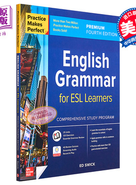 预售 Practice Makes Perfect English Grammar for ESL Learners  熟能生巧 英语语法学习 高级 第四版 教材教辅图书【中商原版】