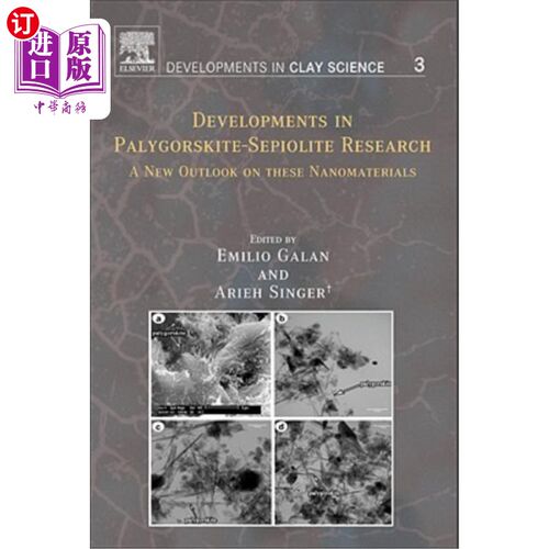 海外直订Developments in Palygorskite-Sepiolite Research: A New Outlook on These Nanomate 凹凸棒石海泡石研究进展：纳
