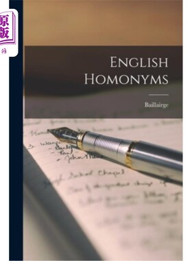 海外直订English Homonyms 英语同音异义词