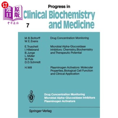 海外直订Drug Concentration Monitoring Microbial Alpha-Glucosidase Inhibitors Plasminogen 药物浓度监测微生物α-葡萄
