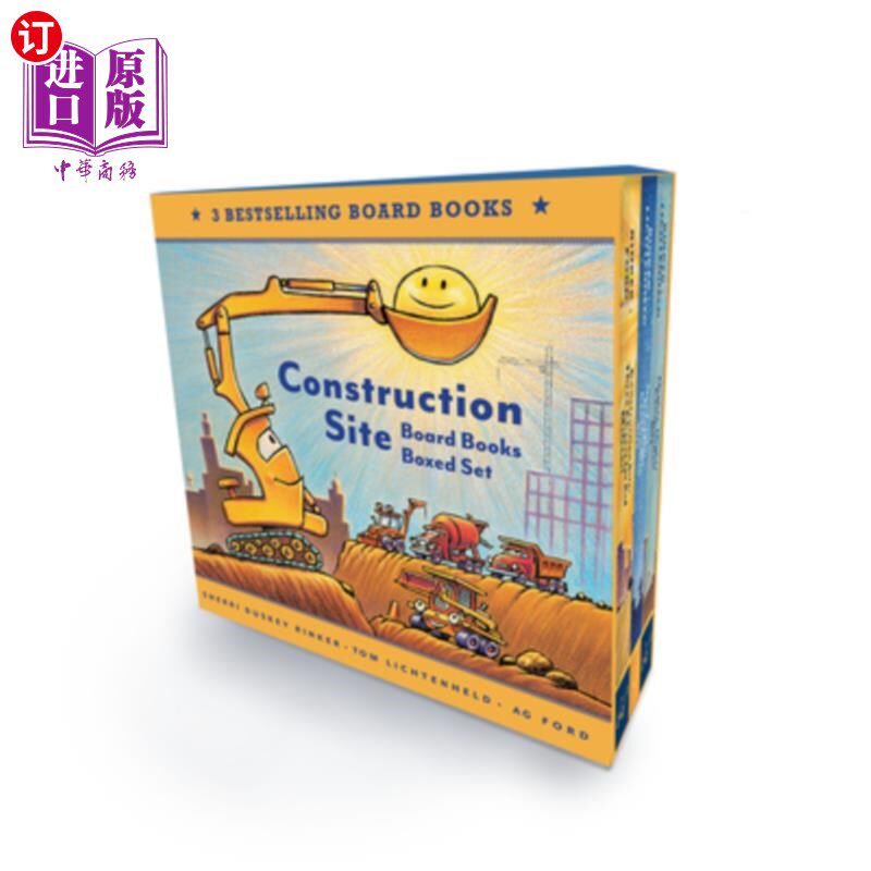 海外直订Construction Site Board Books Boxed Set 建筑工地板书盒装套装
