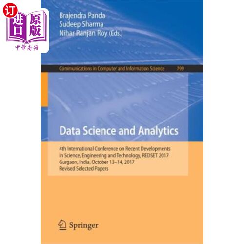 海外直订Data Science and Analytics: 4th International Conference on Recent Developments  数据科学与分析：第四届科学