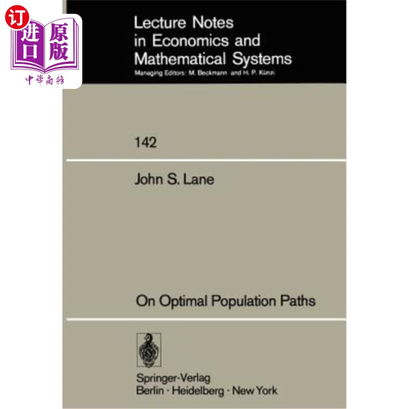 海外直订On Optimal Population Paths 关于最优种群路径