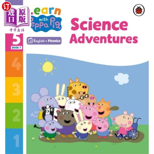海外直订Learn with Peppa Phonics Level 5 Book 7 - Scienc... 与佩奇一起学习5级拼读第7册-科学冒险(拼读读本)