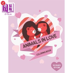 爱中 Love Animal Book 海外直订Animals Preschool 动物涂色书 Coloring Ages Kids 5岁 适合2 For