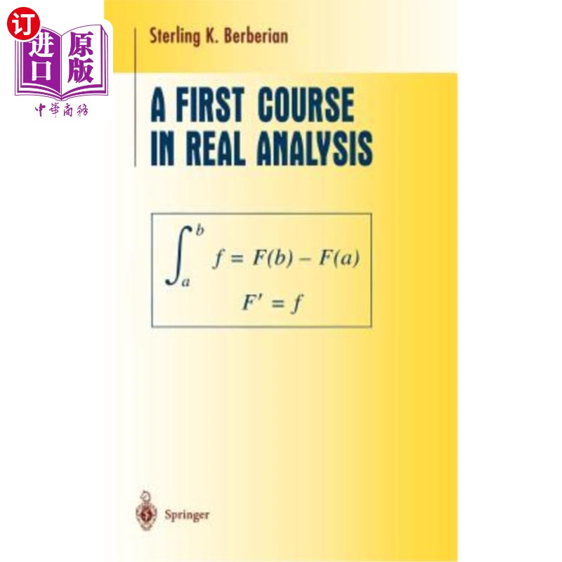 海外直订A First Course in Real Analysis 实际分析的第一门课程
