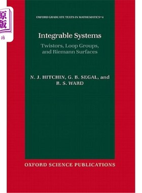 海外直订Integrable Systems: Twistors, Loop Groups, and Riemann Surfaces 可积系统：扭曲、循环群和黎曼曲面