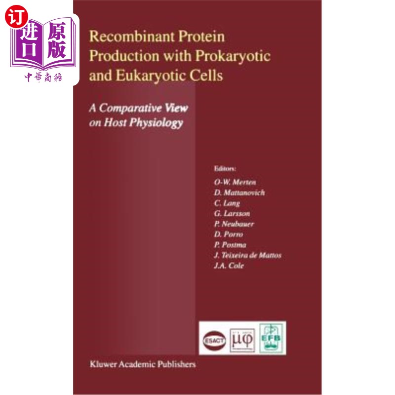 海外直订Recombinant Protein Production with Prokaryotic and Eukaryotic Cells. a Comparat 用原核细胞和真核细胞生产重