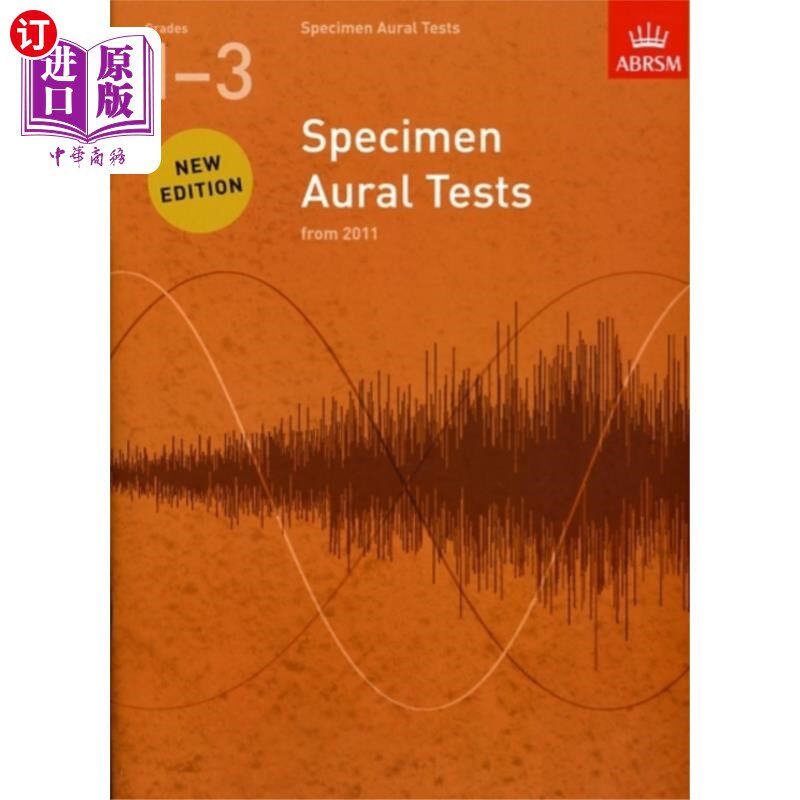 海外直订Specimen Aural Tests, Grades 1-3 样本听力测试，1-3级