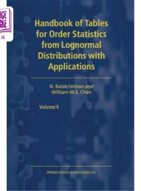 海外直订Handbook of Tables for Order Statistics from Lognormal Distributions with Applic 使用对数正态分布的订单统计