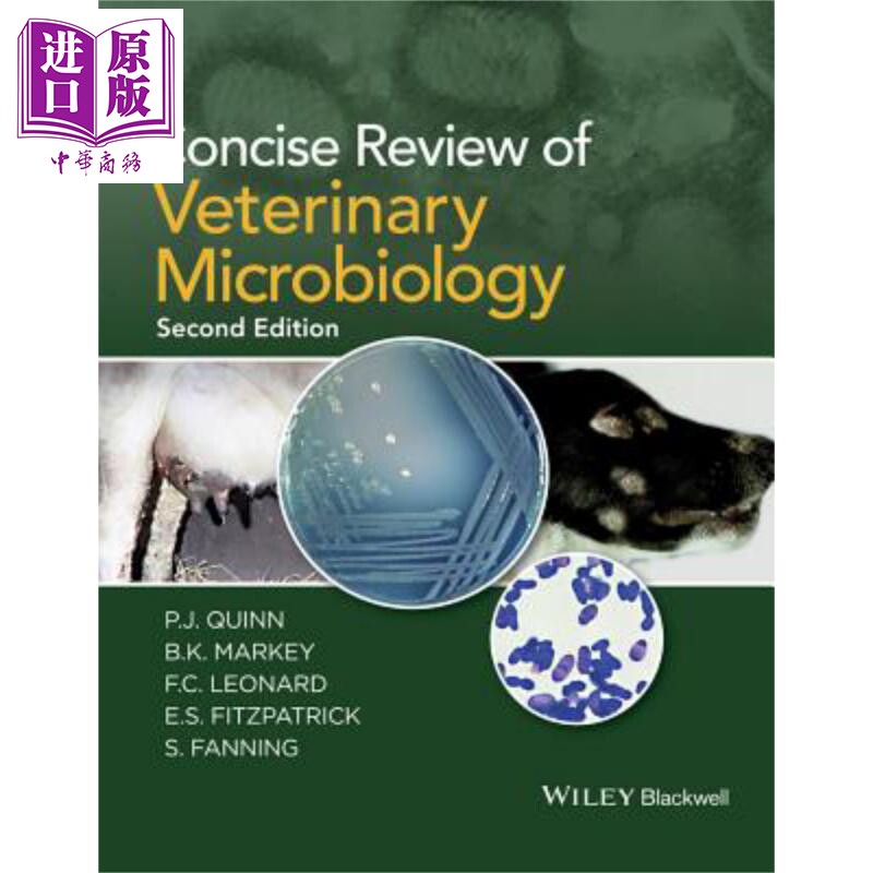 现货 兽医微生物学简明回顾 第2版 Concise Review Of Veterinary Microbiology 英文原版 P Quinn  B K Markey【中商原版】wiley