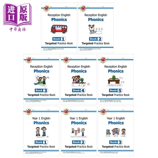 英国CGP 英语针对性练习册自然拼读合集 学前班小学一年级 英文原版 English Phonics Targeted Practice Book【中商原版】