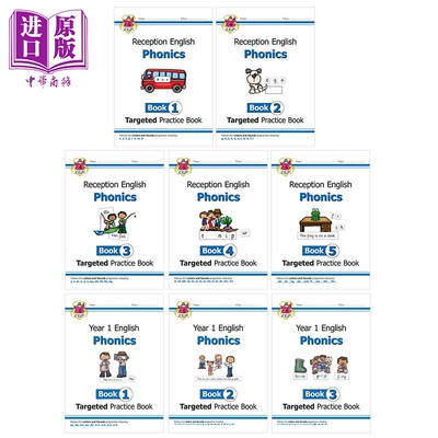 英国CGP 英语针对性练习册自然拼读合集 学前班小学一年级 英文原版 English Phonics Targeted Practice Book【中商原版】