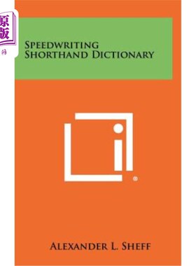 海外直订Speedwriting Shorthand Dictionary 速写速记词典