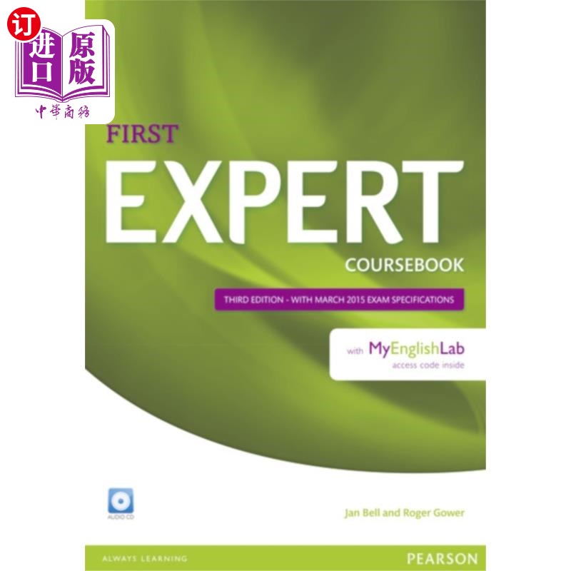 海外直订Expert First 3rd Edition Coursebook with Audio C... 专家第一三版教材，音频CD和MyEnglishLab包