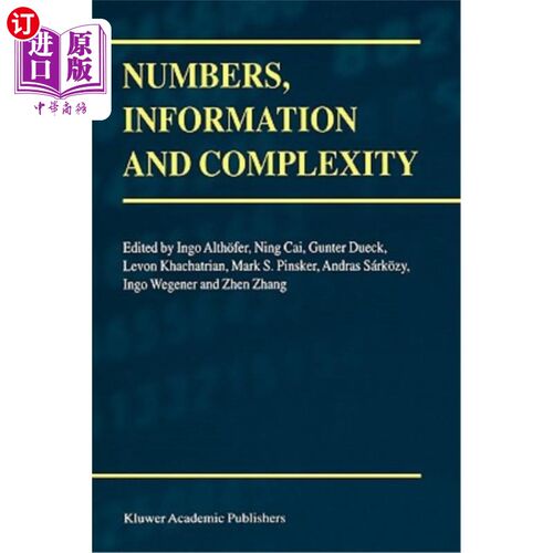 海外直订Numbers, Information and Complexity 数字、信息和复杂性
