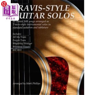 Solos 吉他独奏：11 特拉维斯风格 Arranged Style Guitar Classic Instru 海外直订Travis Folk Travis Songs