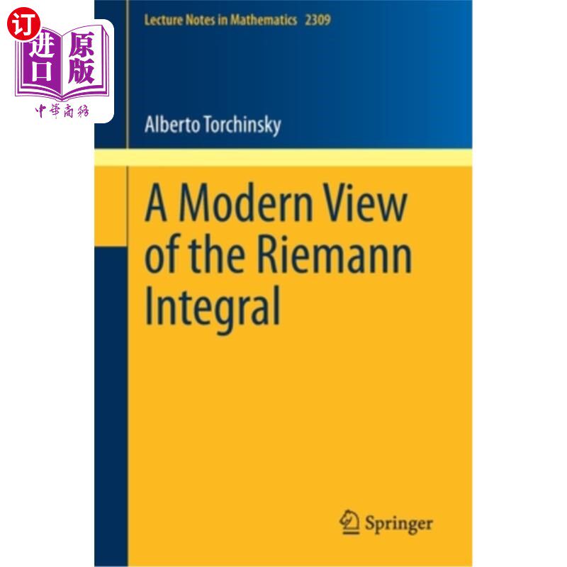 海外直订A Modern View of the Riemann Integral 黎曼积分的现代观点