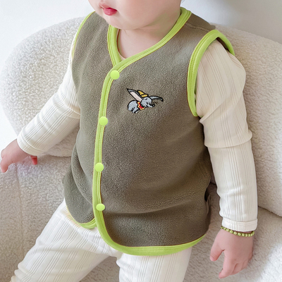 韩版摇粒绒双面绒保暖儿童马甲