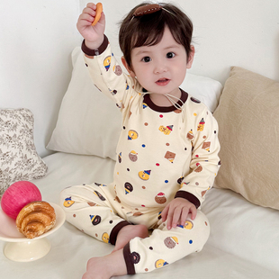 宝宝秋衣纯棉儿童内衣套装婴儿加厚打底保暖秋裤男童女童分体睡衣