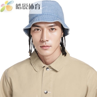 Nike耐克男女情侣水洗牛仔渔夫帽刺绣标运动休闲遮阳帽HF0384 478