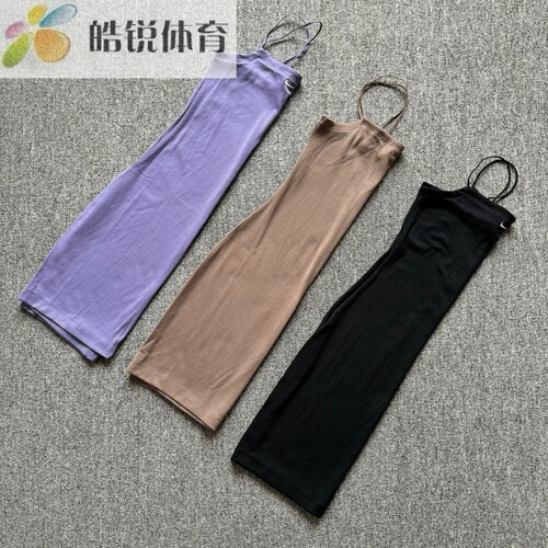 Nike耐克女子刺绣标紧身罗纹吊带针织休闲透气连衣裙 FN4158