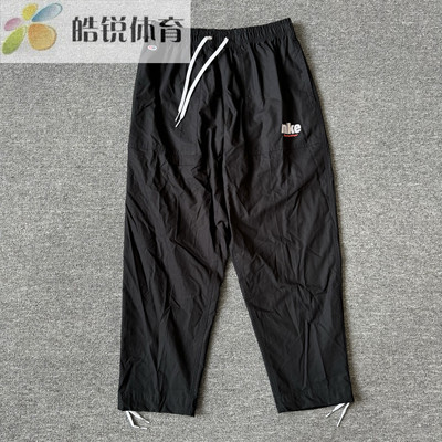 Nike 耐克男子刺绣梭织运动休闲宽松透气纯棉长裤 HQ1572-010