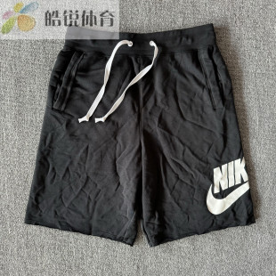 Nike 耐克经典款黑白大LOGO透气休闲运动短裤DM6818-010