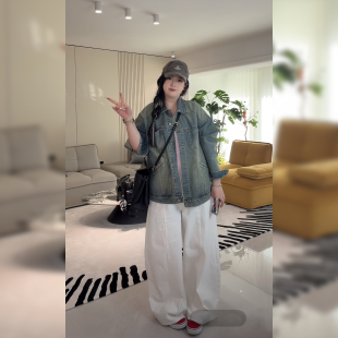 高街美式 王炸高级感复古牛仔外套女新款 2520春装 上衣 私服收藏