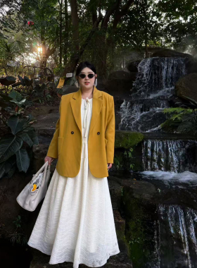 ◆轻奢老钱*必入款◆大码女装春款胖MM气质休闲简约西服外套2551