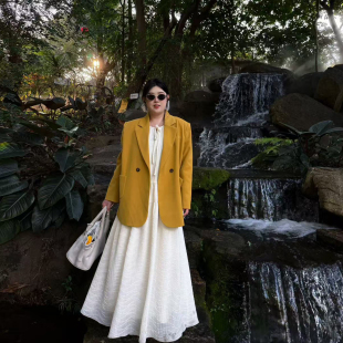 春款 胖MM气质休闲简约西服外套2551 女装 大码 轻奢老钱 必入款