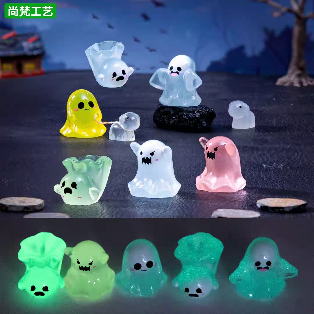 夜光搞怪小幽灵公仔迷你微景观
