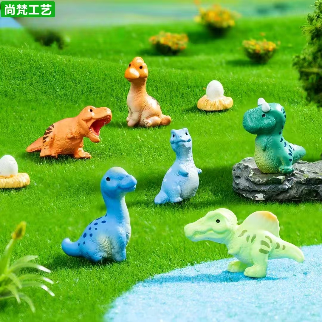 跨境新品仿真小恐龙动物萌粒摆件