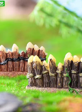 树脂围栏苔藓微景观生态瓶摆件