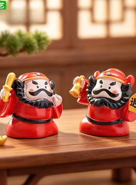 微景观可爱卡通钟馗造景装饰摆件