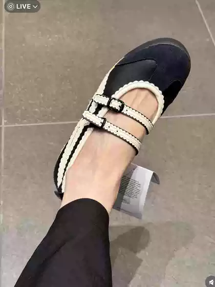 High-End Version ~ Round-Toe Ballet-Style Training Shoes 2026 Spring New French Double-Buckle Mary Jane Shoes