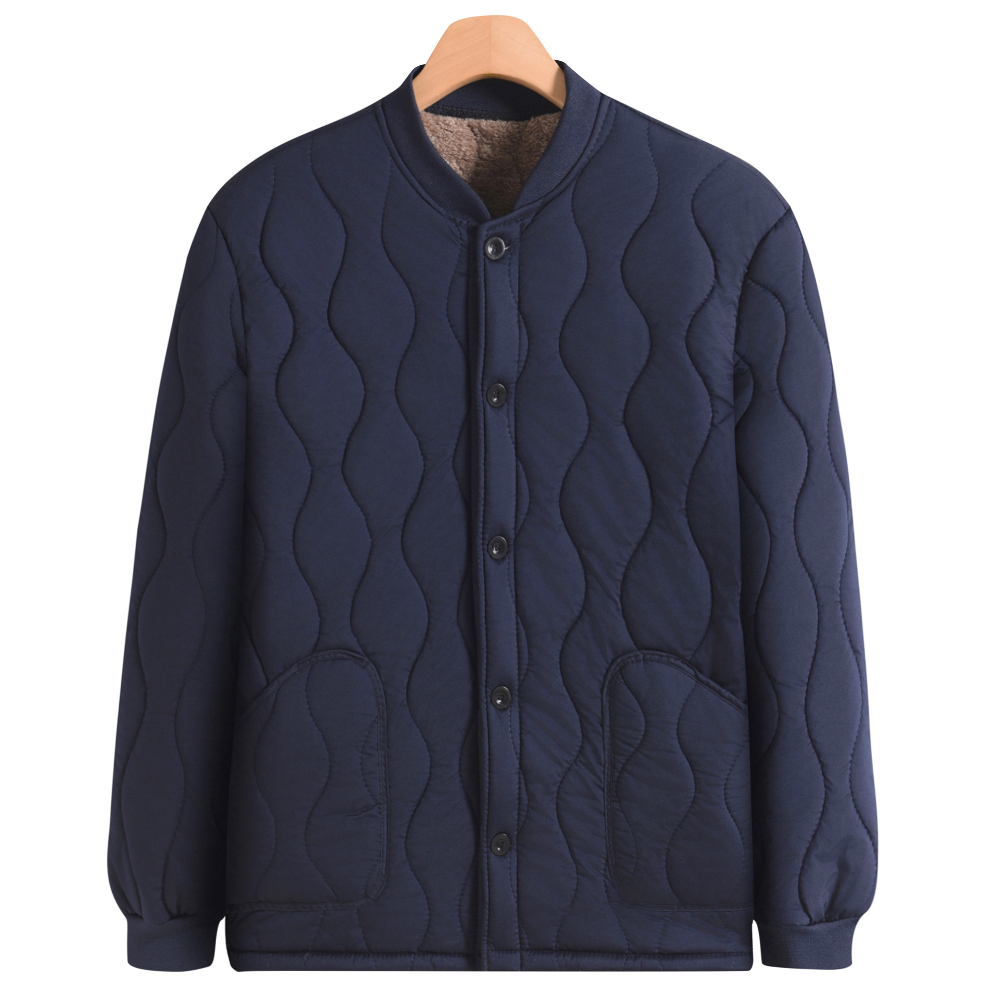 爸爸加绒加厚棉衣内胆中老年人男士大码保暖棉服爷爷内外穿小棉袄