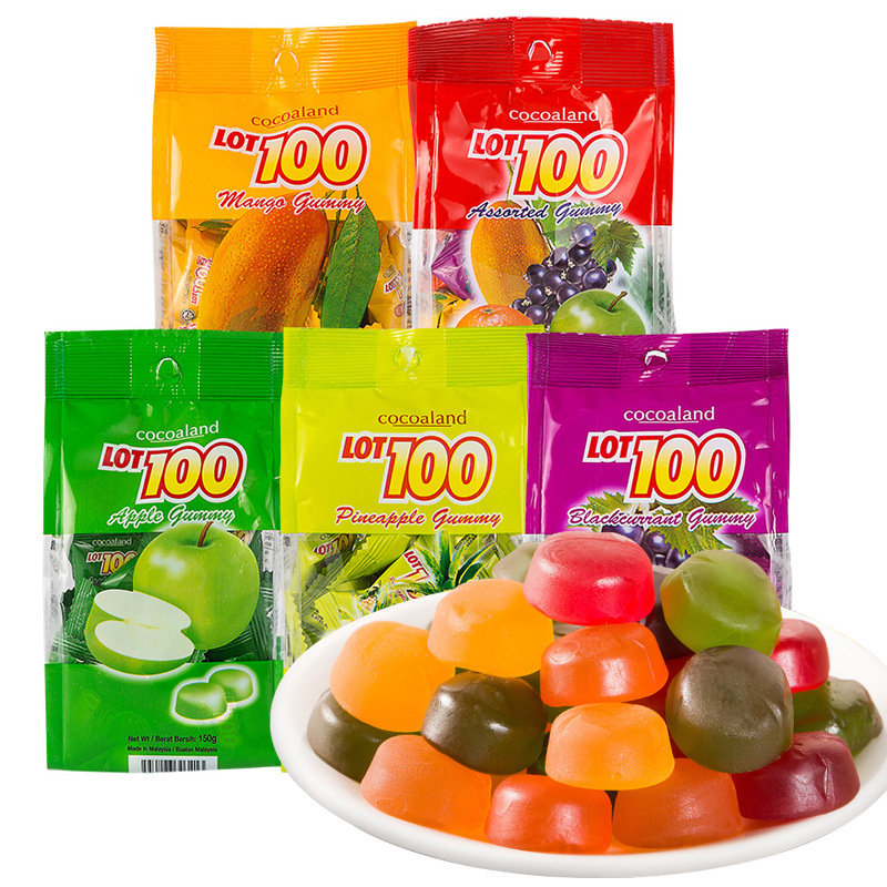 马来西亚进口 LOT100一百份什锦果汁软糖150g 喜糖糖果年货零食品