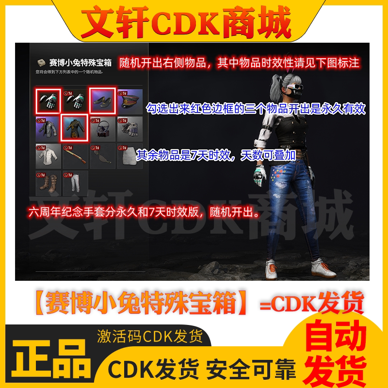 PUBG绝地求生赛博小兔特殊宝箱图片