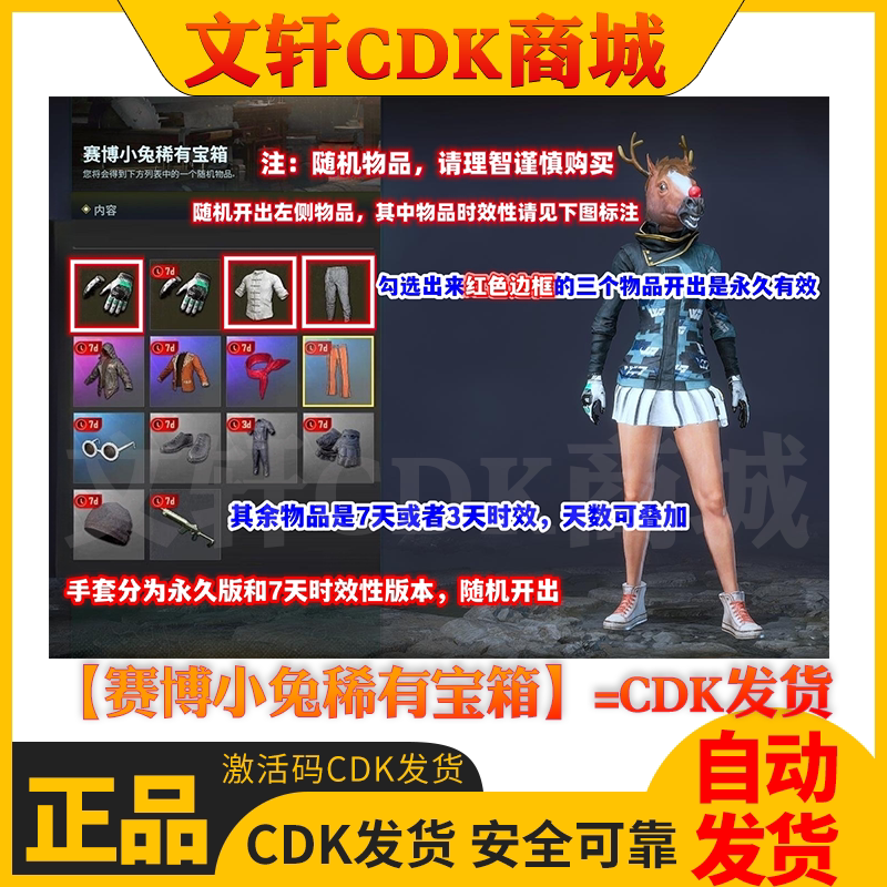 PUBG绝地求生赛博小兔稀有宝箱图片
