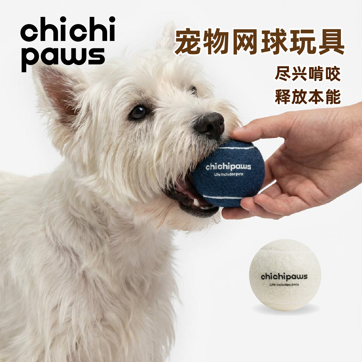 chichipaws狗狗玩具球互动磨牙耐咬发声大中型犬训练寻回宠物玩具