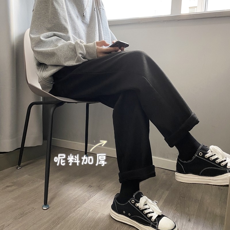 XZ616 秋冬宽松百搭加厚毛呢面料九分裤 TY038 P50 控68长裤图片